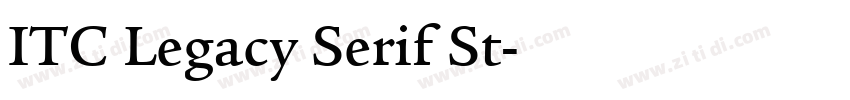 ITC Legacy Serif St字体转换